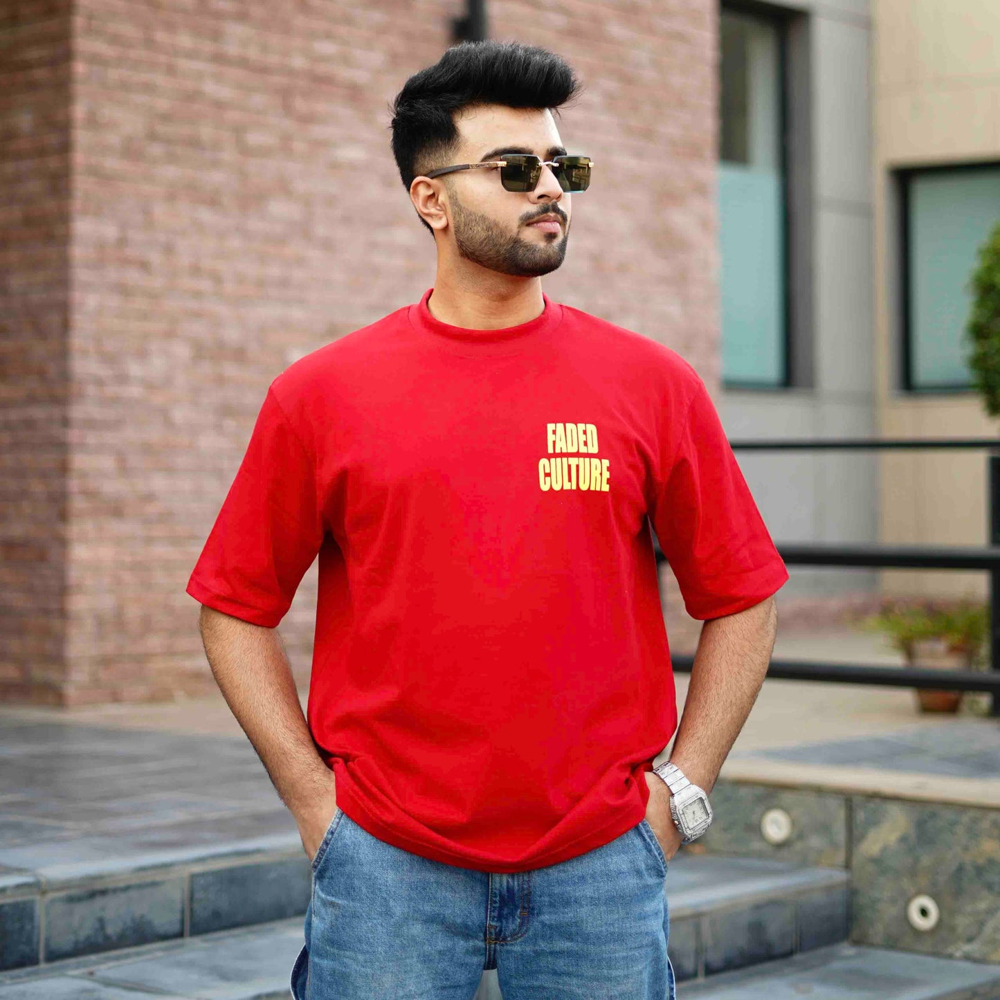Redish Vestoj Drop shoulder  t shirt