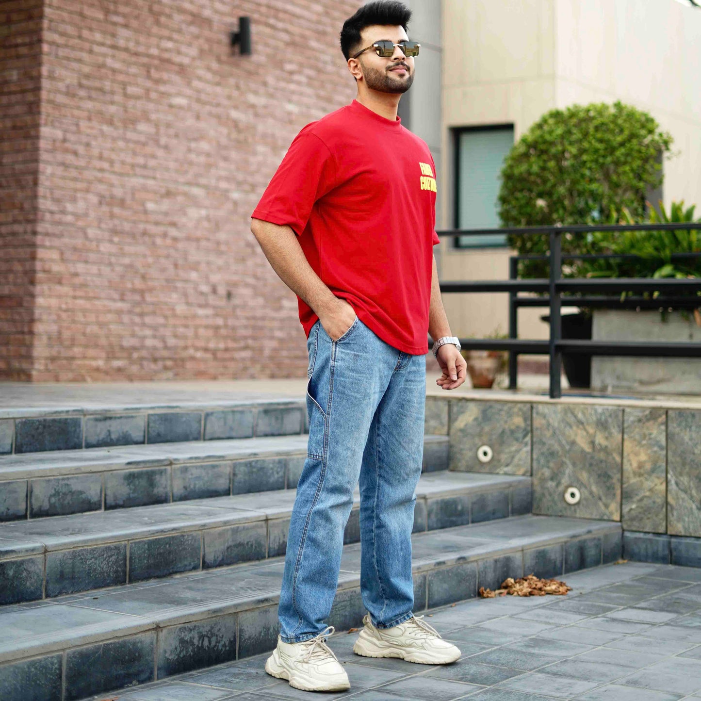 Redish Vestoj Drop shoulder  t shirt