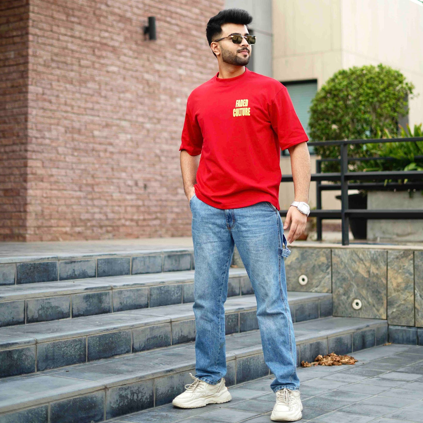 Redish Vestoj Drop shoulder  t shirt